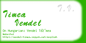 timea vendel business card